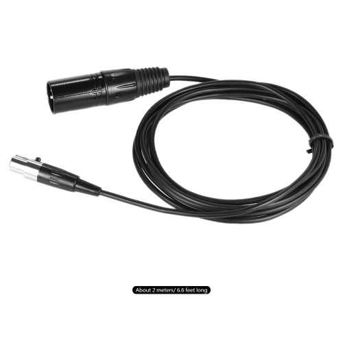 2 m / 6,6 pies macho a Mini XLR hembra Cable para micrófono mezclador Consola de mezcla de altavoz