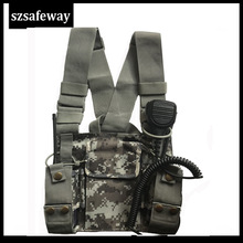 2020 NEW ARRVIAL adjustable Nylon Walkie talkie pouch Chest backpack bag Holder Carrying Case for different two way radio