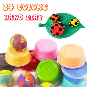 24 Bright Colors Carton Installed Super Light Hand Clay Slim Educational Toys