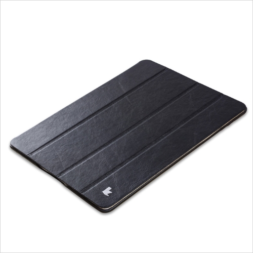 Real cuero magnética inteligente cubierta protectora caso Stand para iPad 4 3 2 despertar dormir Vintage Black