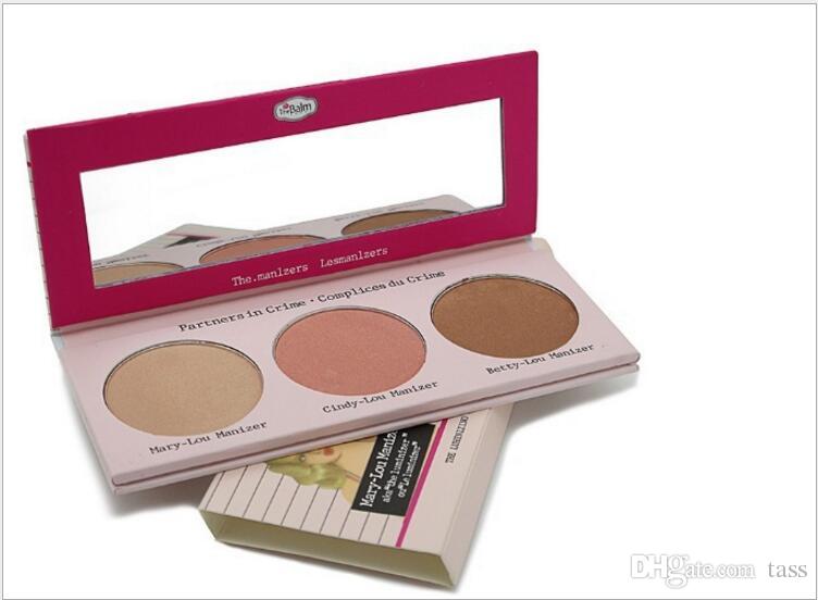 free shipping DHL ! New hot makeup the Manizer Sisters highlighter 3 color Bronzers & Highlighters palette