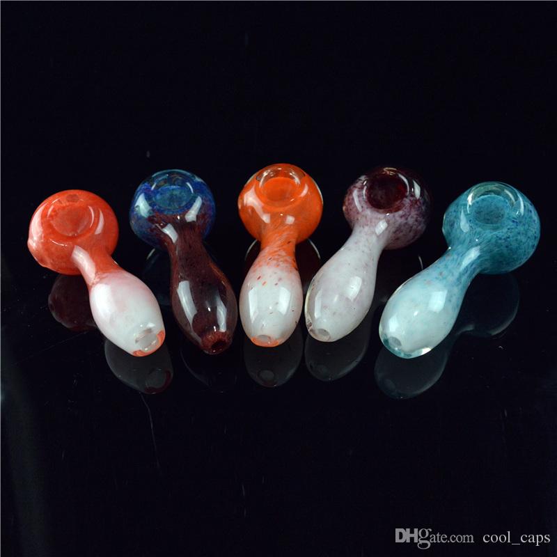 Colorful Spoon Pipes Smoking Pipe Glass Smoking Pipes Hand Pipes Spoon Pipe Glass Bong Tobacco Glass Bong Handmade Bubblers Pipe on Sale