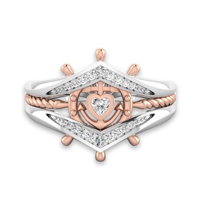 Women's Engagement Cubic Zirconia Stackable Ring