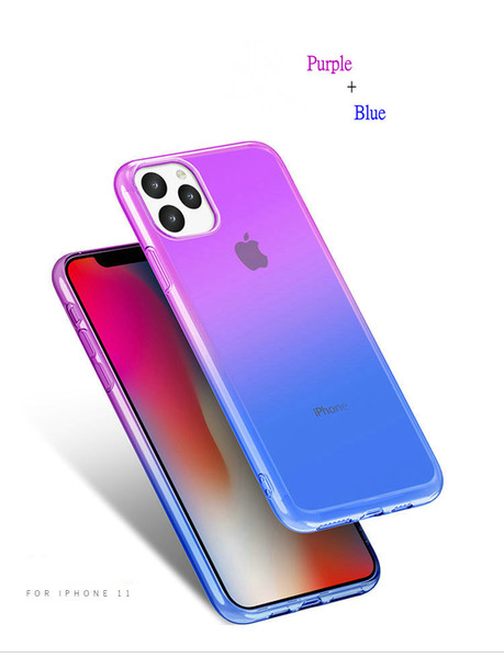 gradient dual colors tpu shockproof case for iphone 11 11 pro max xr xs max 7 8 plus s8 s10p note 10 pro