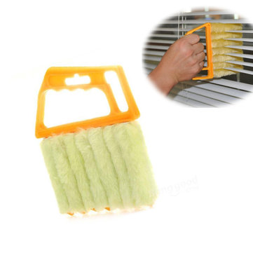 Mini 7 Hand Held Microfibre Venetian Blind Brush Window Air Conditioner Duster Dirt Clean Cleaner
