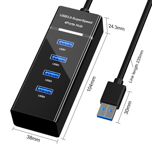 Hubs High-quality USB 3.0 HUB Type C Power Supply 4 Port Adapter For PC Laptop Computer Accessories Splitter