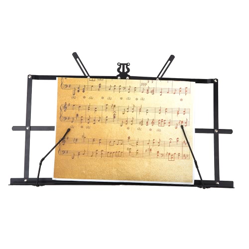 Tabletop Music Stand Metal Sheet Music Holder Folding Foldable with Waterproof Carry Bag