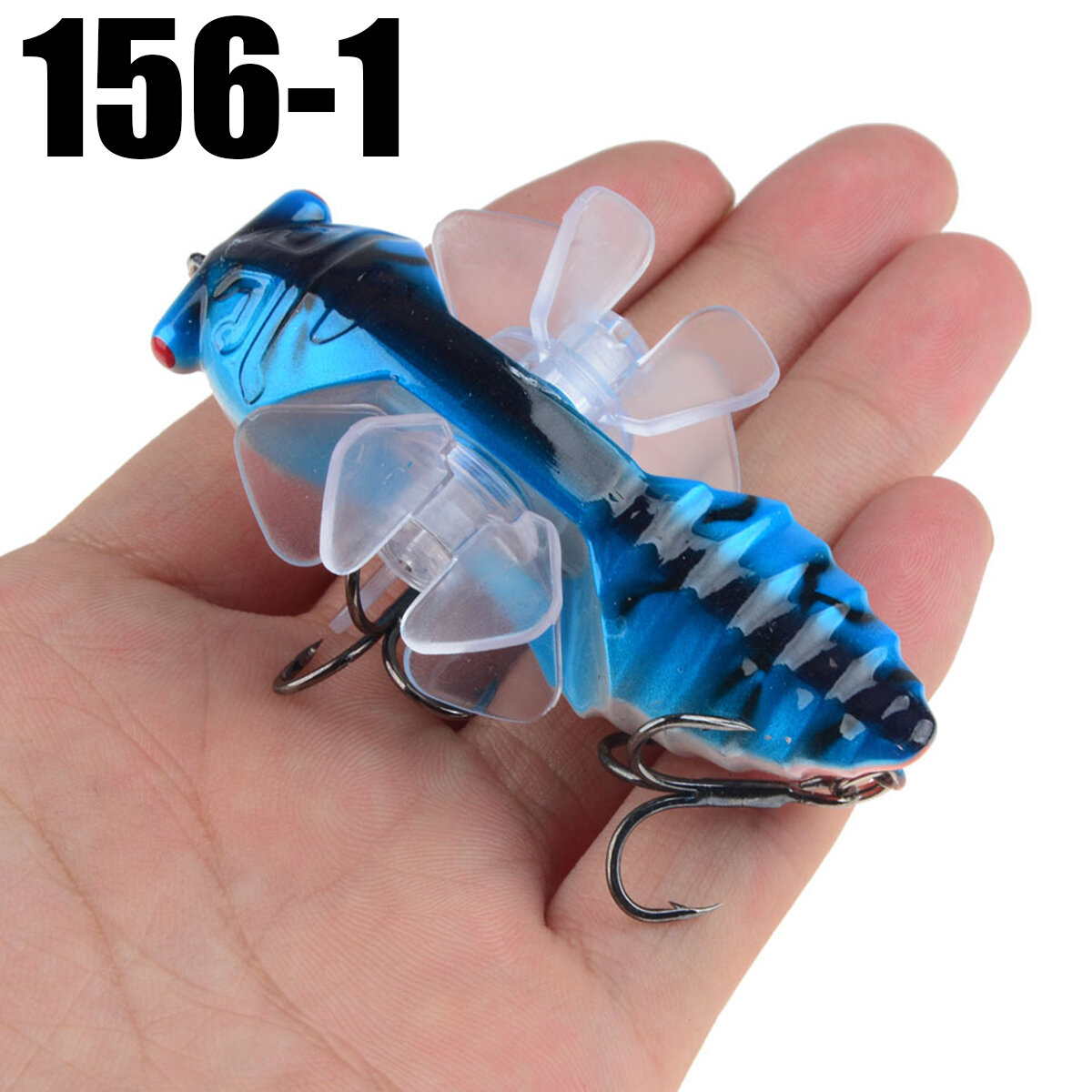 ZANLURE 1PSC 7.5cm Artificial Bait Fishing Lure Insect Rotating Wings Swimbait Fishing Hook