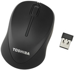 Toshiba MR100 - Maus - optisch - 3 Tasten - drahtlos - 2.4 GHz - kabelloser Empfänger (USB) - Schwarz - für Portégé X30, Z30, Z30T, Satellite Pro A30, A50, R50, Tecra A40, A50, X40, Z50