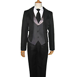 Inspired by Black Butler Sebastian Michaelis Anime Cosplay Costumes Japanese Cosplay Suits Solid Colored Long Sleeve Vest Shirt Pants For Men's Women's / Tuxedo / Tie Lightinthebox