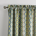 Philips Young - (Two Panels) Contemporary Cold Colors Overlapping Curves Geometric Curtain