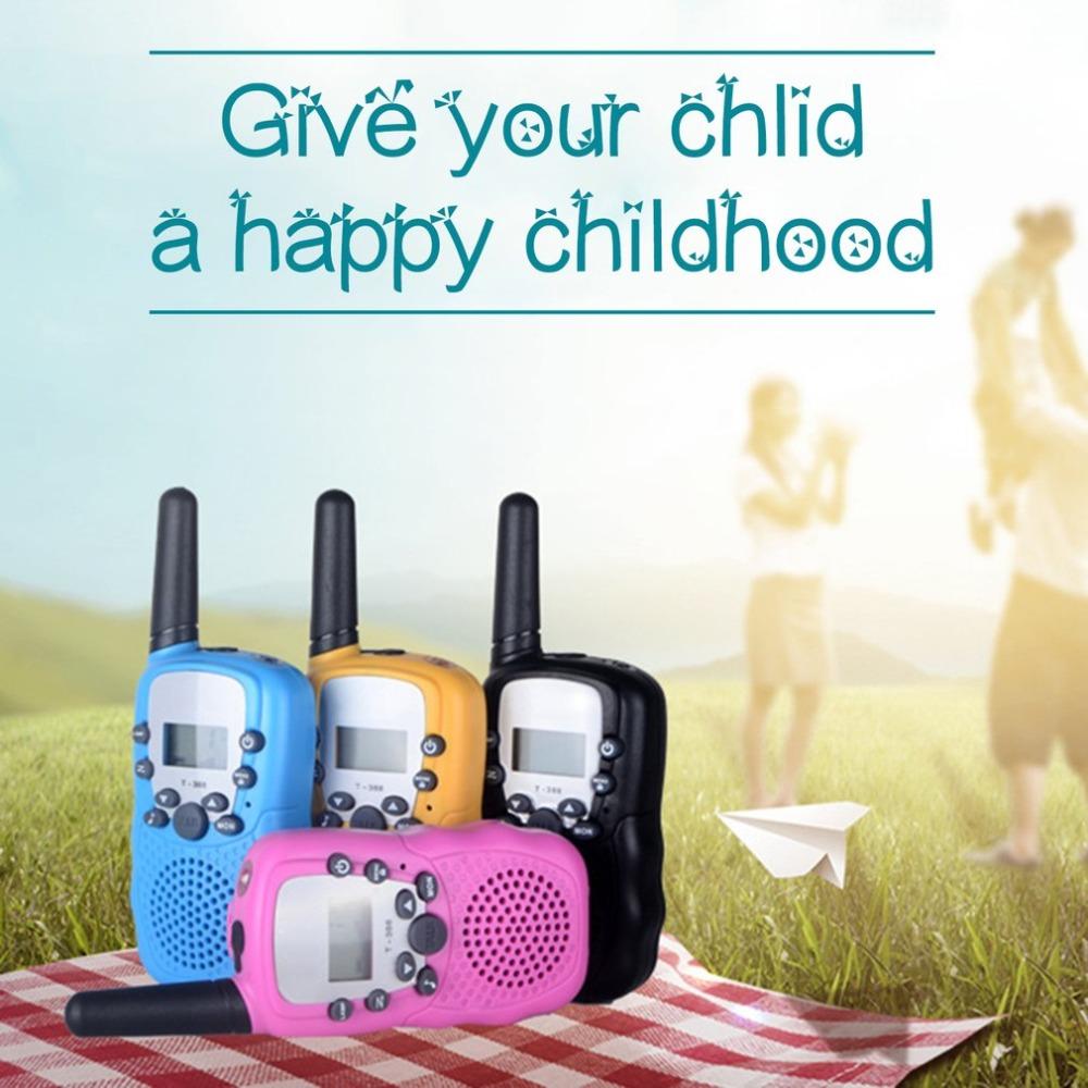 US version Children's Walkie Talkie Two Way Radio Portable Handheld with Built-in Led torch Mini Toy Gifts for Kids Boy Girls