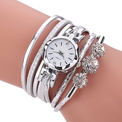 Wrist Watch Quartz Watch for Women Analog Quartz Fashion Silver Crystal Clock Quartz Watch Luxury Casual Bling Rhinestone Ladies Bracelet Alloy Lightinthebox