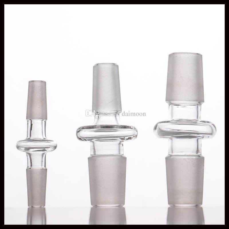Glass Bongs Adapter Manufacturer mix size 5 type converter male to male joint for oil rig water pipe bubbler two size free shipping