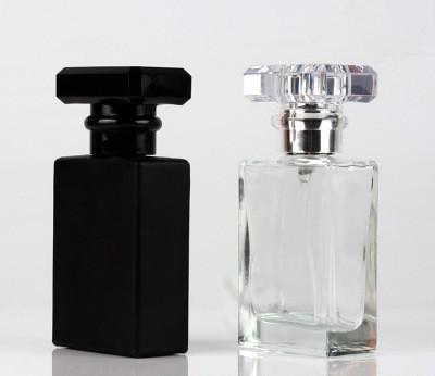 30ml Clear Black Portable Glass Perfume Spray Bottles Empty Cosmetic Containers With Atomizer For Traveler EEA1251
