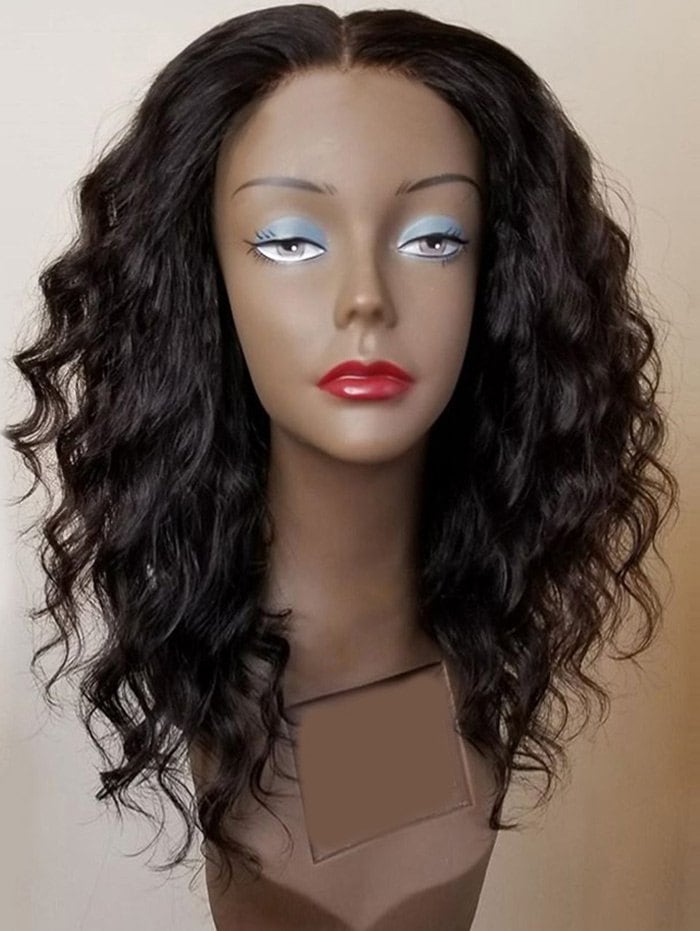 Long Middle Parting Shaggy Water Wave Synthetic Wig