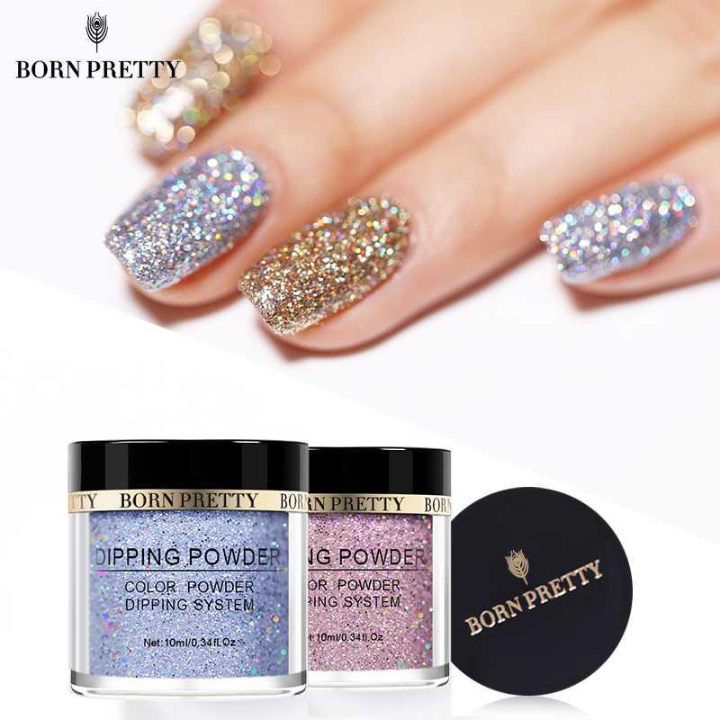Holographic Dip Nail Powders Gradient Dipping Glitter Decoration Lasting than UV Gel Natural Dry Without Lamp Cure