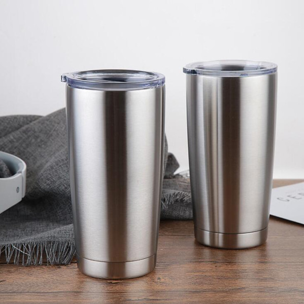 20oz Stainless Steel Tumblers Cups Vacuum Insulated Travel Mug Metal Water Bottle Beer Coffee Mugs With Lid (Sea shipping deliver)