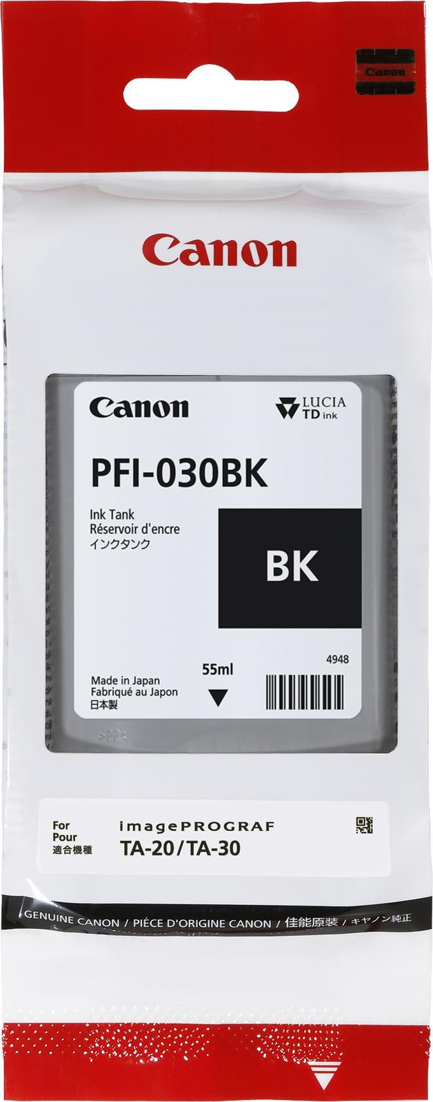 Canon PFI-030BK - 55 ml - Schwarz - Original - Tintenbehälter - für imagePROGRAF TA-20, TA-30