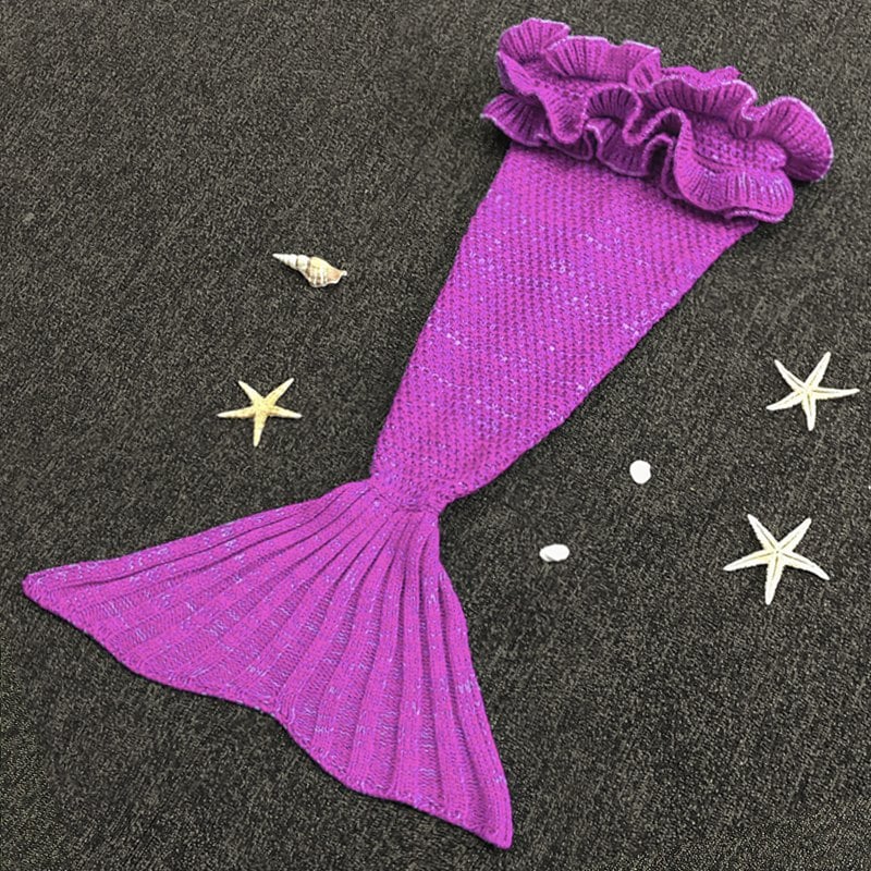 Sweet Hand Knitting Mermaid Design Baby Sleeping Bag Blanket