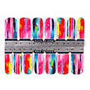 yemannvyou28pcs estilo arco iris de hip-hop de la cubierta completa de uñas pegatinas k no.1026 sery (2x19pcs)