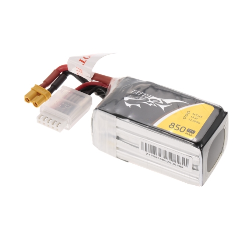 ACE TATTU 850mAh 14.8V 75C 4S1P 4S Lipo Battery with XT30 Connector Plug for FPV Racing Drone