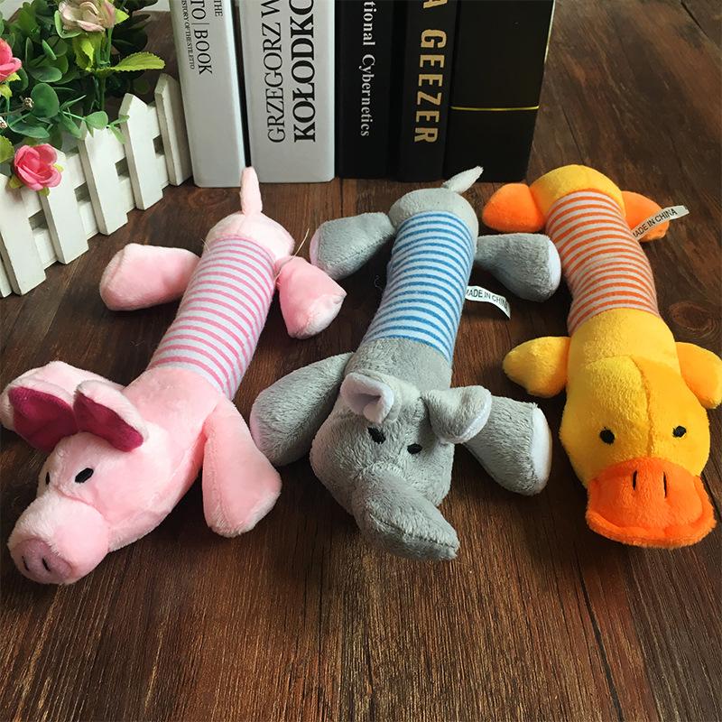 2017 New Dog Toys Pet Puppy Chew Squeaker Squeaky Plush Sound Pig & Elephant Toys products