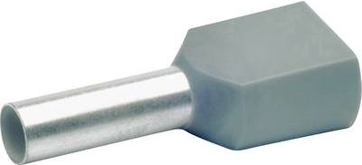 Klauke Zwillings-Aderendhülse 4 mm² 12 mm Teilisoliert Grau 87412 100 St. (87412)