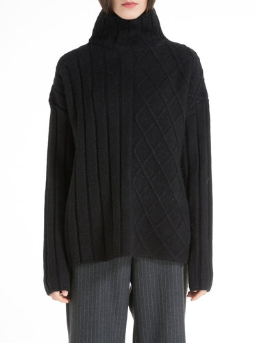 Casual Plain Long Sleeve H-line Sweater