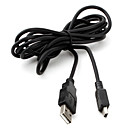 Cable de Carga USB Negro para PS3 (1'5m, Negro)