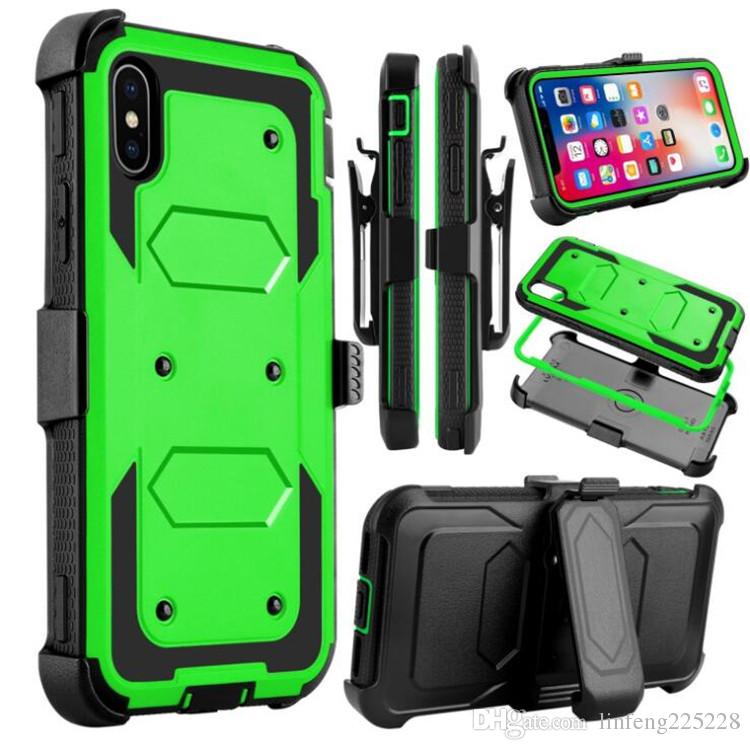 Three anti-shell all-inclusive waterproof shatter-resistant bracket mobile phone case cover FOR:iphone 5 5s 6 6s 7 8 X XS XR PLUS MAX