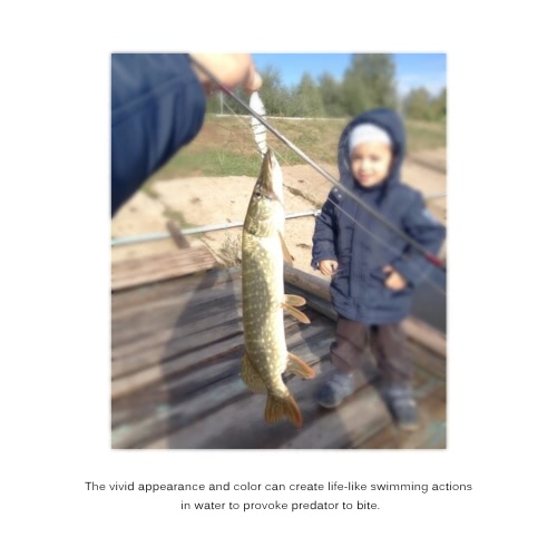 Lixada 11.8cm/35g Lifelike 7 Jointed Sections Fishing Lure Trout Swimbait Hard Bait Fish Hook Fishing Tackle