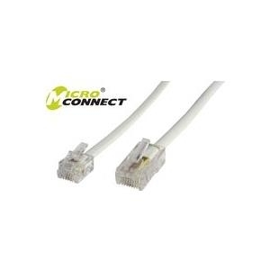 MicroConnect - Telefonleitungskabel - RJ-11 (M) bis RJ-45 (M) - 2 m - weiß