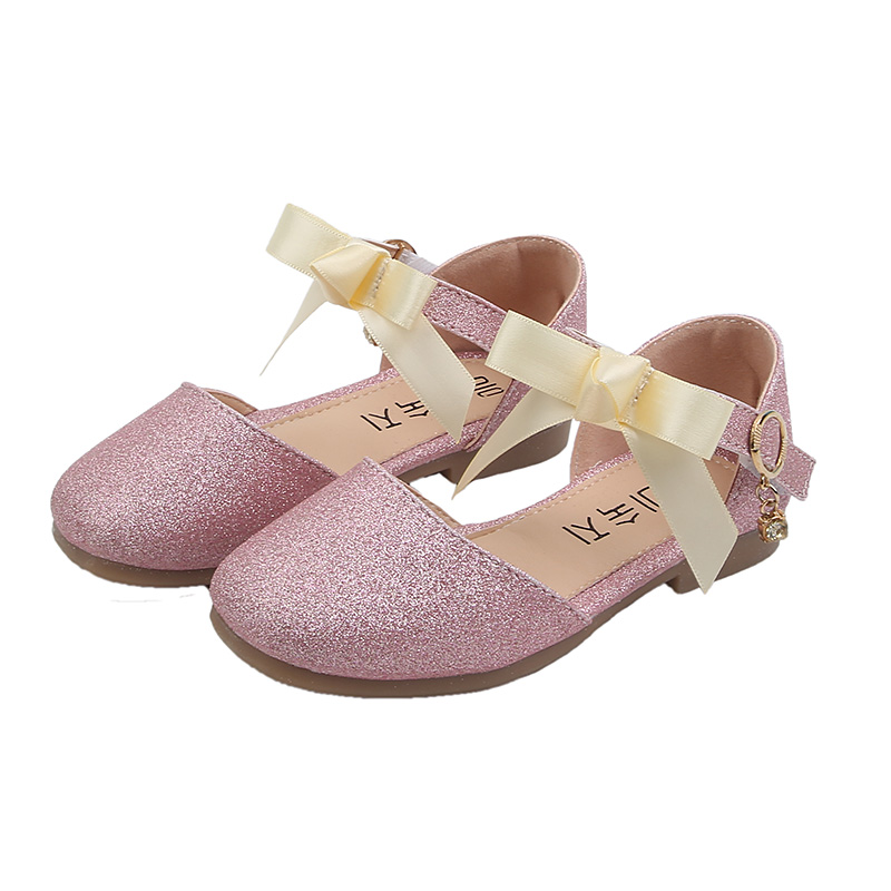 1-pair Pretty Sequined Bowknot Decor Flats