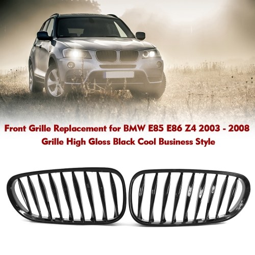 Remplacement de la grille avant pour BMW E85 E86 Z4 2003 - 2008 Grille Noir Brillant Style Bussiness
