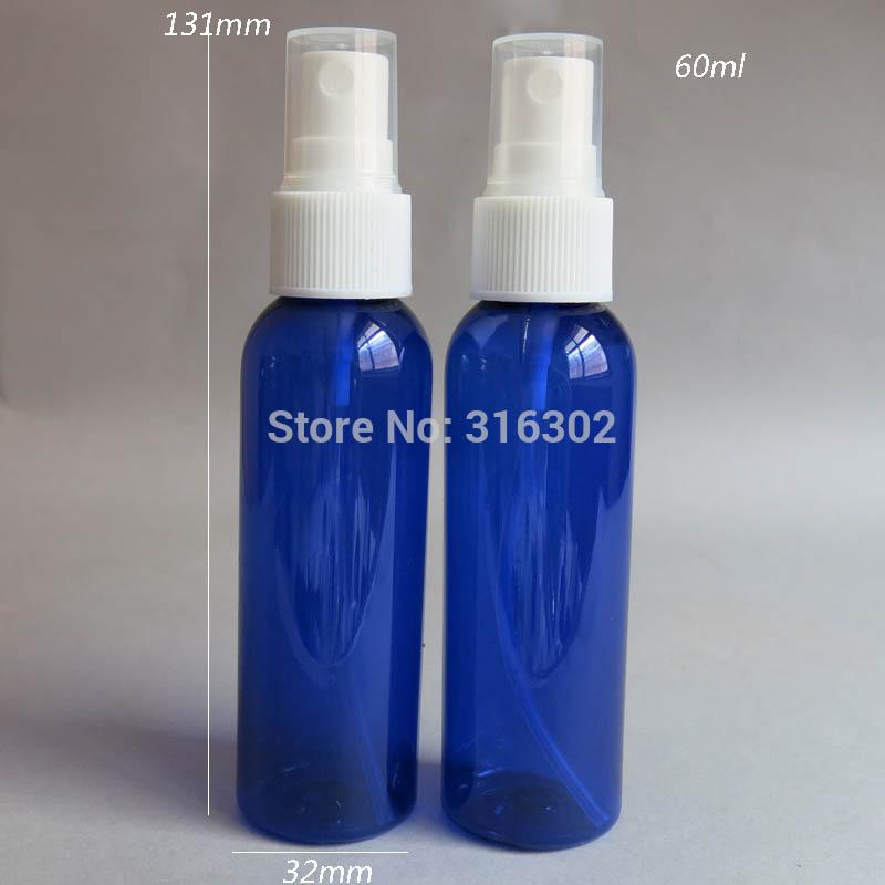 50 x 60ml Blue Plastic Perfume Bottle, 2oz Blue Mist Sprayer Bottle,,2oz Perfume Atomizer Fragrance Packaging