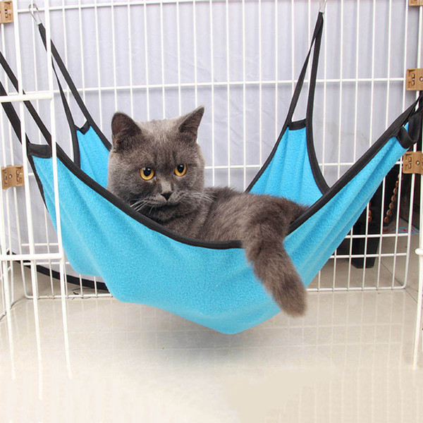 Cat Hammock Warm Soft Fleece Hanging Bed Cat Mat Kitten bed Pad Pet for Puppy Comfortable Pet Cage Hammock