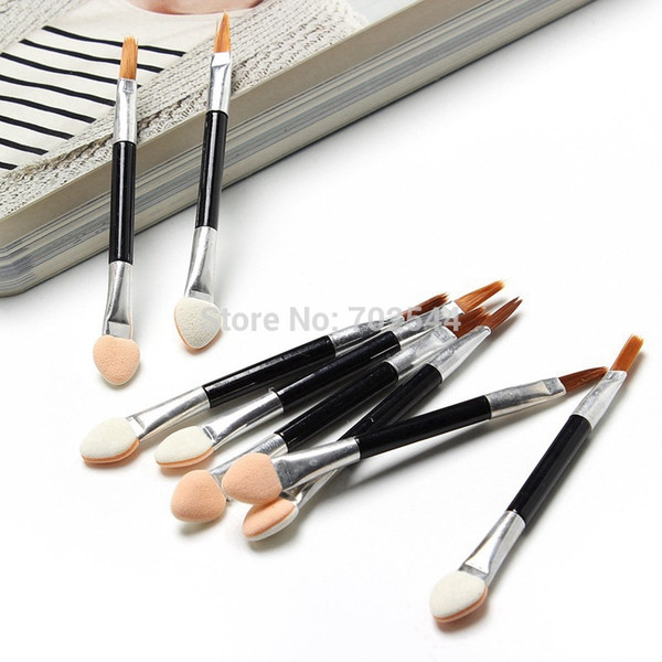 wholesale fashion 50 pcs cosmetic brushes women makeup eyeshadow eyeliner sponge lip brush set applicator beauty double-ended disposable