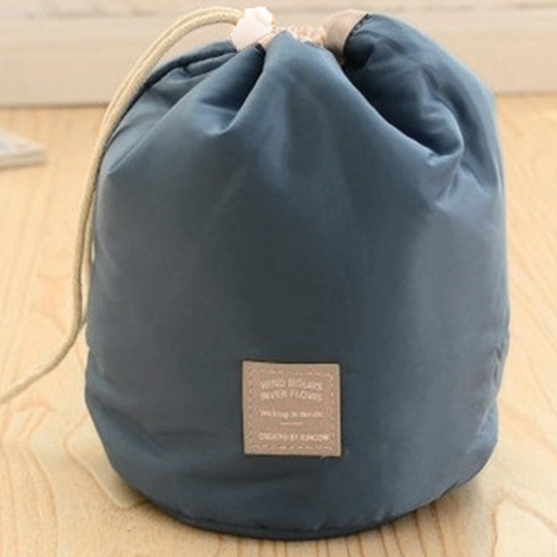 Waterproof Bucket Design Drawstring Cosmetic Storage Bag