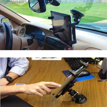 360 Rotating Car Windshield Desk Mount Bracket Holder For iPad