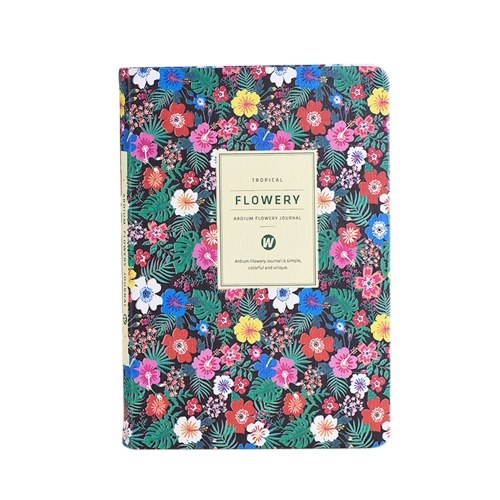 Cahier de planificateur de couverture en cuir floral