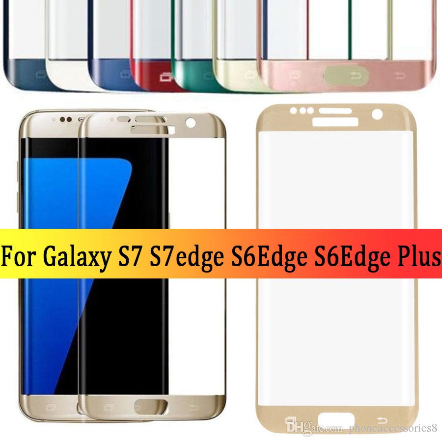 bluk sale full cover S6 edge s6edge plus s7 s7 edge 3d curved tempered glass phone screen protector glass film for samsung galaxy