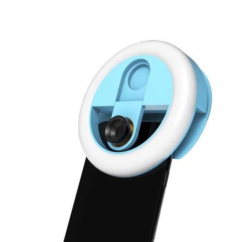 3-in-1-Mini-Clip-on-Smartphone-Fülllicht- und Handy-Kameraobjektiv-Kit