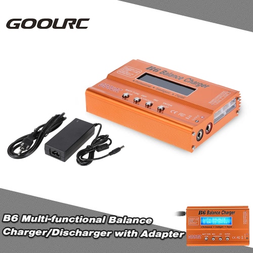 Original GoolRC B6 Mini Multi-functional Balance Charger/Discharger with AC/DC Adapter for LiPo Li-ion LiFe NiCd NiMH Pb RC Battery