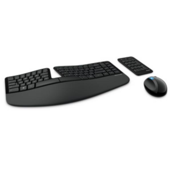Microsoft Sculpt Ergonomic Wireless UK Keyboard, Number Pad + Mouse 1000dpi