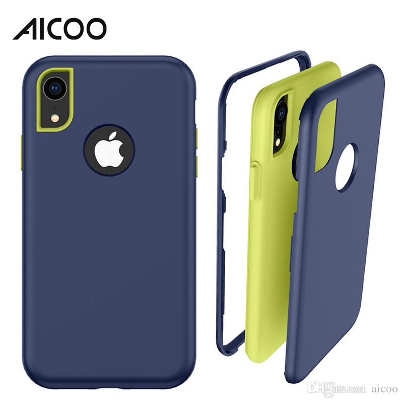 Aicoo Armor Shockproof Bumper Case Hybrid PC Silicone Cover for iPhone 11 XI XS MAX Samsung Note 10 Plus MOTE E5 Play LG Stylo 5 OPP
