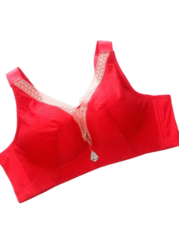 Sexy Women Lace Bra Plus Size 3/4 Cup Push Up Bra Brassiere Padded Large Cup Underwear