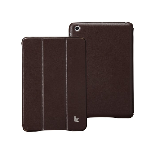 Leatherette Magnetic Smart Cover Protective Case Stand for iPad mini Wake-up Sleep Ultrathin Brown