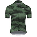 21Grams Men's Short Sleeve Cycling Jersey Green Camo / Camouflage Bike Top Mountain Bike MTB Road Bike Cycling Breathable Sports Clothing Apparel / Micro-elastic
