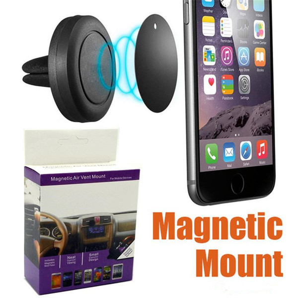 car mount with magnet Universal Car Magnetic Air Vent Mount Holder Stand 360 Rotation For iPhone Android Smartphone With Retail Package